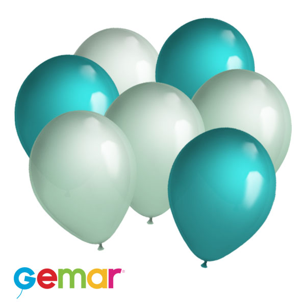 Kamer rok groei Bekijk Ballonnen.be - 30 ballonnen Mintgroen en Turquoise (Ook geschikt  voor Helium) en bestel direct
